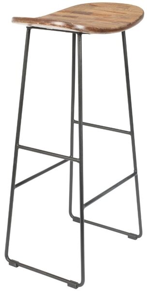 White Label Teaková barová židle WLL TANGLE 76 cm