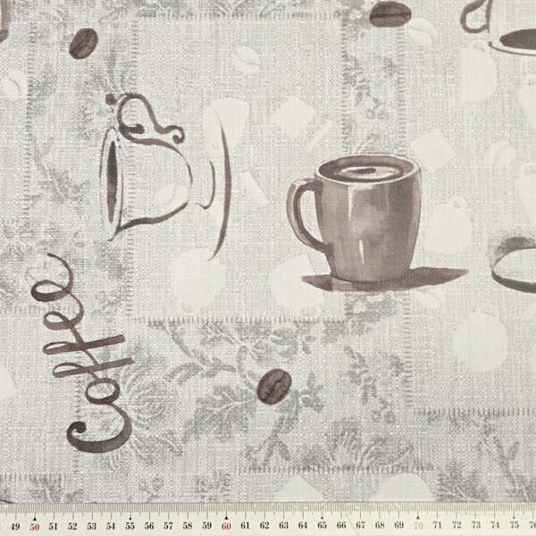 PVC ubrusovina - Coffee - šedá