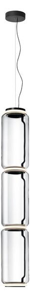 Flos F0264000 Noctambule S3 High Cylinder, závěsné svítidlo ze skla, 4x9W LED 2700K, výška 163cm