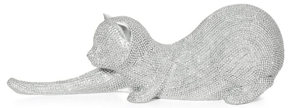 DEKORAČNÍ FIGURKA ELDO 26X9X9 CM STŘÍBRNÁ