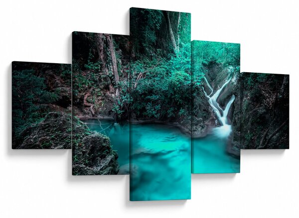 Obraz - Tyrkysové jezero (125x70 cm)