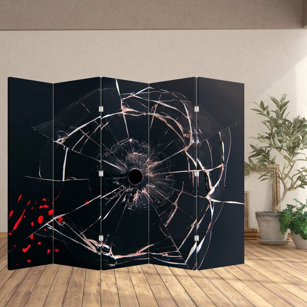 Paraván - Abstrakce rozbité sklo (210x170 cm)