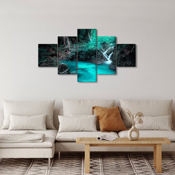 Obraz - Tyrkysové jezero (125x70 cm)