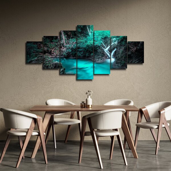 Obraz - Tyrkysové jezero (210x100 cm)