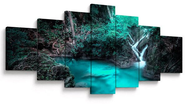 Obraz - Tyrkysové jezero (210x100 cm)