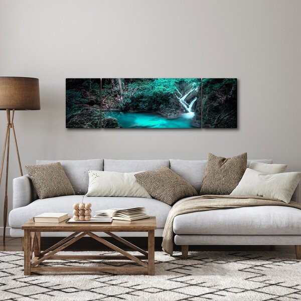 Obraz - Tyrkysové jezero (170x50 cm)