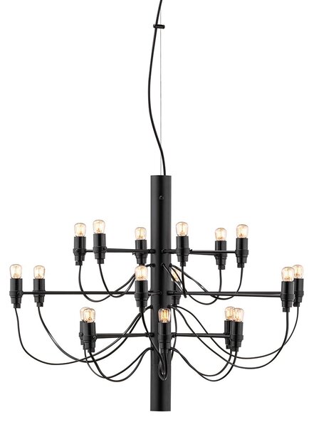 Flos A1352031 2097-18, luxusní matně černý lustr, 18x15W E14 čirá, prům. 69cm, výška 51cm