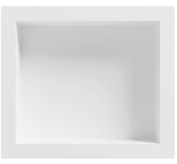 Mexen X-Wall-S polička výklenková SMC s límcem 35,5 x 40,7 cm, bílá - 1901354109