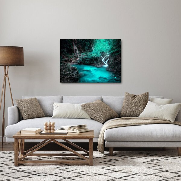 Obraz - Tyrkysové jezero (70x50 cm)