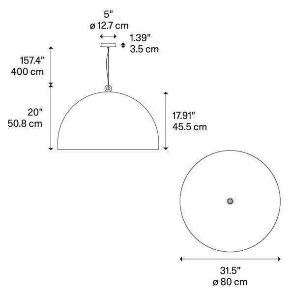 Diesel 50223 3000 Urban Concrete 80, světle šedé závěsné svítidlo s očkem, 1x25W E27, prům. 80cm