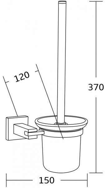 Mexen Vane WC kartáč, zlatý - 7020950-50