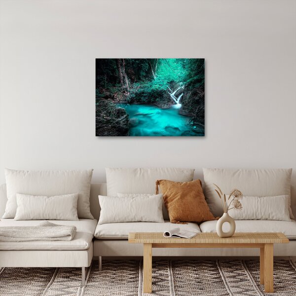 Obraz - Tyrkysové jezero (70x50 cm)
