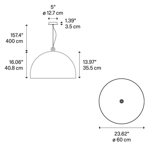 Diesel Urban Concrete 60, růžové závěsné svítidlo s očkem, 1x25W E27, prům. 60cm