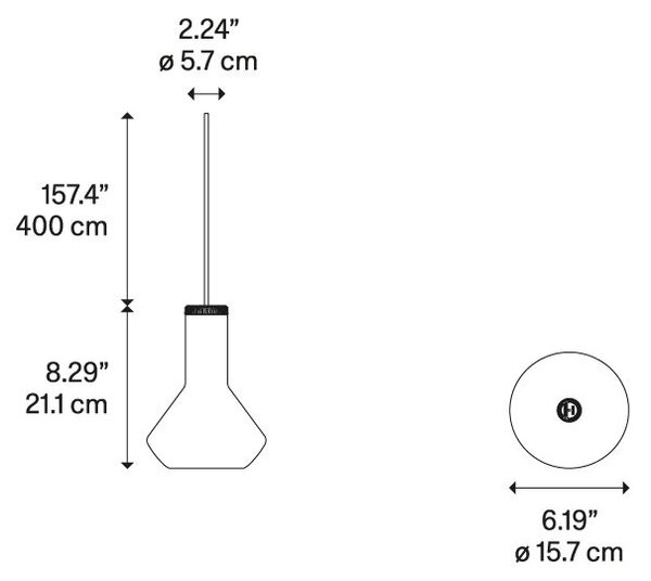 Diesel 50321 5200 Flask A cluster, závěsné svítidlo z pískového skla, 1x15W E27, prům. 15,7cm