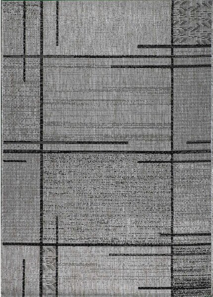 Kusový koberec Level 20516 šedo-černý - 60x110cm