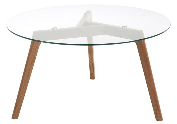 Skleněný konferenční stolek Kave Home Kirb 90 cm