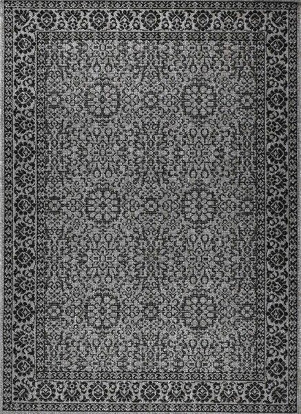 Kusový koberec Level 20595 stříbrno-černý - 120x170cm