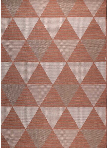 Kusový koberec Flat 21132 stříbrno-korálový - 60x110cm