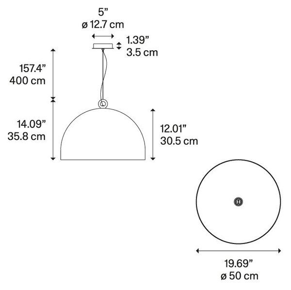 Diesel 50221 6100 Urban Concrete 50, růžové závěsné svítidlo s očkem, 1x25W E27, prům. 50cm