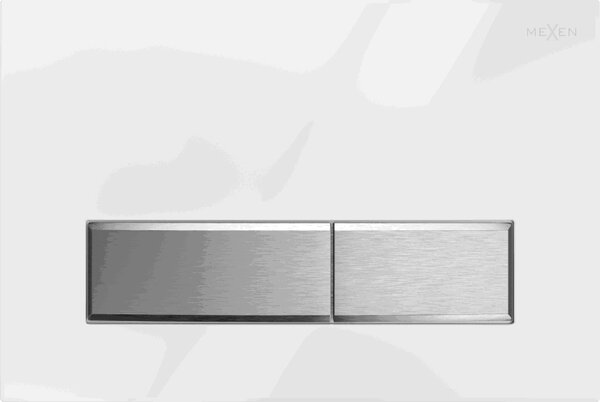 Mexen Fenix 09 splachovací tlačítko, bílý/lesklý chrom - 600992
