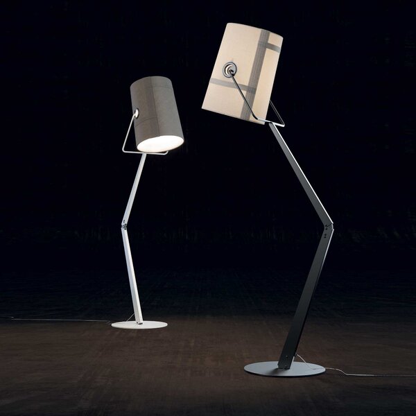 Diesel 50570 5400 Fork floor, podlahová lampa z béžového kovu a béžové tkaniny, 2x25W E14, výška 170,4cm