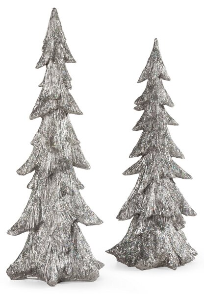 DEKORAČNÍ FIGURKA PINE 18X44 CM STŘÍBRNÁ