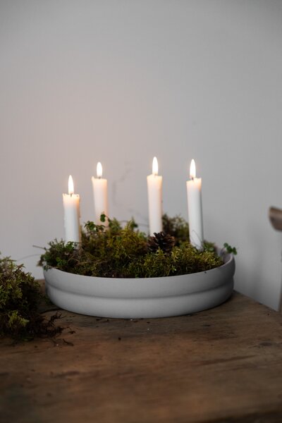 Storefactory Scandinavia Keramický svícen Kvistholmen - Light Grey SF376