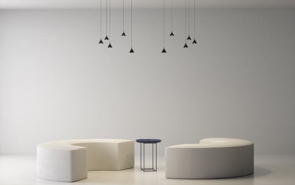 Axolight Jewel mono, černé závěsné svítidlo pro zapuštění, 1x6,5W LED 3000K, prům. 9cm