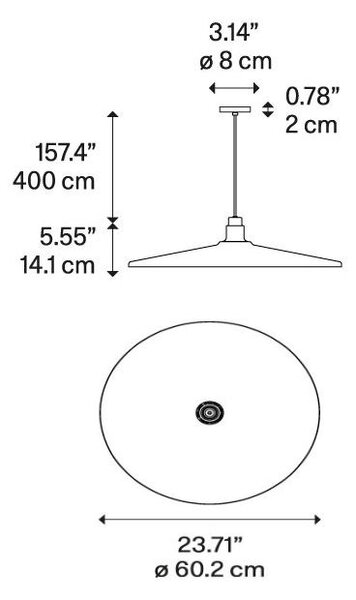Diesel 50822 2900 Vinyl large, černé závěsné svítidlo, 1x25W E27, prům. 60,2cm
