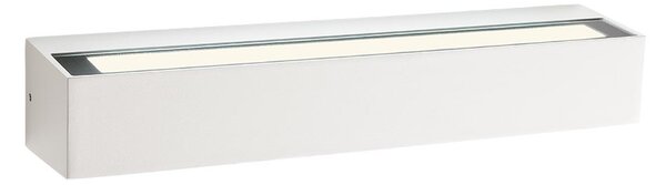 REDO Group 90259 Aroos, bílé venkovní nástěnné svítidlo se svícením nahoru/dolu LED 21W 3000K, délka 38cm, IP65