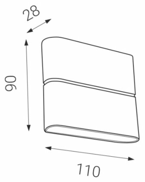 LED2 FLAT S, A NÁSTĚNNÉ ANTRACITOVÉ IP54 5131034