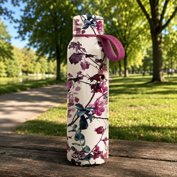 Nerezová termoláhev s poutkem Solid, 630ml, Quokka, tree branches