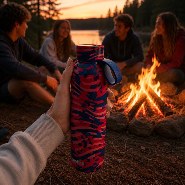 Nerezová termoláhev s poutkem Solid, 630ml, Quokka, clash