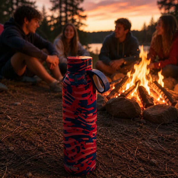 Nerezová termoláhev s poutkem Solid, 630ml, Quokka, clash