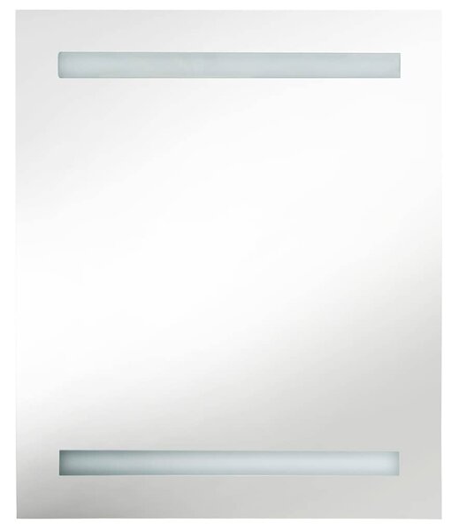 LED koupelnová skříňka se zrcadlem zářivě černá 50 x 14 x 60 cm 326481