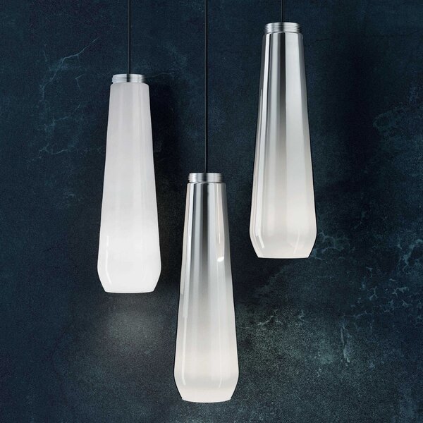 Diesel 50420 1200 Glass Drop cluster, závěsné svítidlo z bílého skla, 1x15W E27, výška 45,5cm