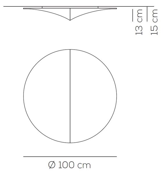 Axolight Nelly, designové svítidlo z bílého textilu, 3x70W, průměr 100cm