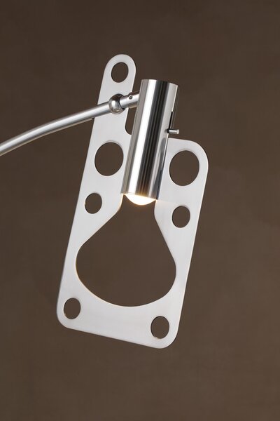 Axolight Bul-bo, industriální stojací lampa se stmívačem, 15,3W LED 3000K, hliník/černá, výška 233cm