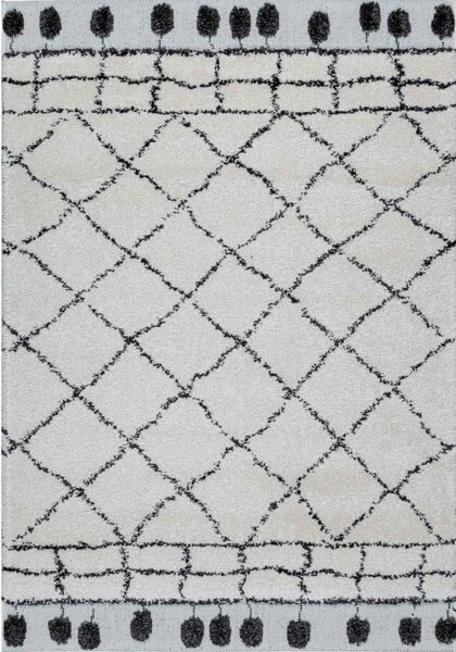 Kusový koberec Rangpur 65217 669 - krémovočerný - 80x150cm