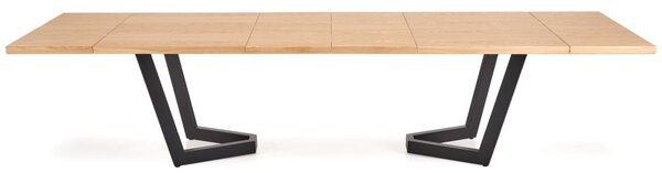 Halmar Rozkládací jídelní stůl MASSIVE 2 160(250)x90 dub přírodní/černá