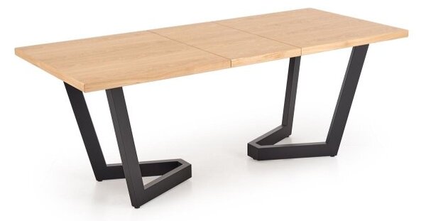 Halmar Rozkládací jídelní stůl MASSIVE 2 160(250)x90 dub přírodní/černá