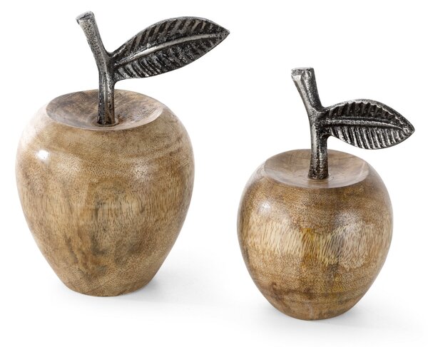 DEKORAČNÍ FIGURKA APPLE SADA 2KS 9X17 CM VÍCEBAREVNÁ
