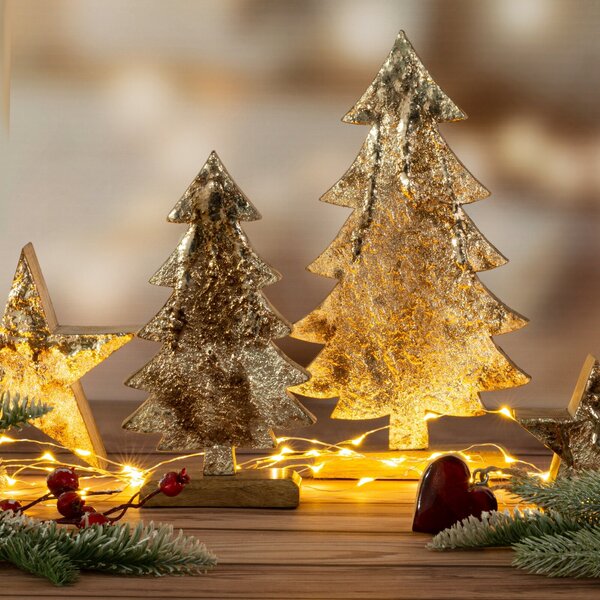 DEKORAČNÍ FIGURKA WOOD1 SADA 2KS 12X21 CM VÍCEBAREVNÁ