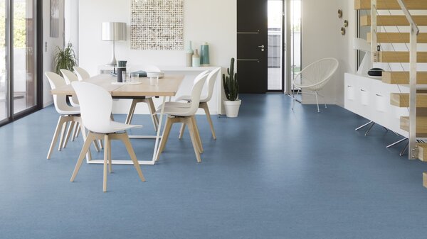 Přírodní linoleum Marmorette (2mm) - 0023 Dusty Blue