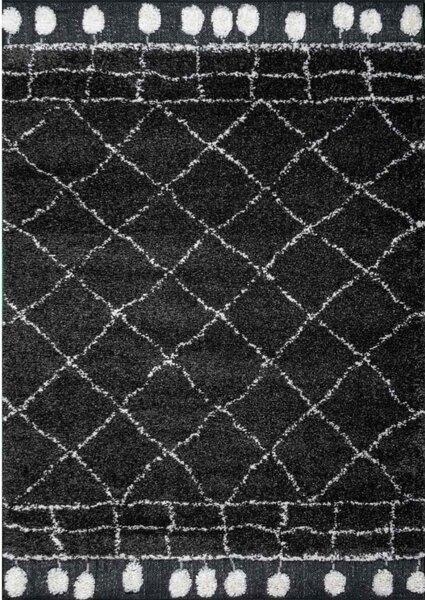 Kusový koberec Rangpur 65217 699 - černokrémový - 80x150cm