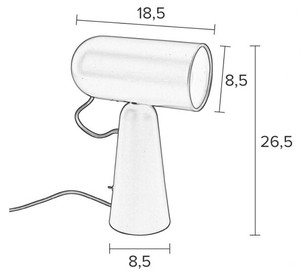 White Label Bílá stolní lampa WLL VESPER