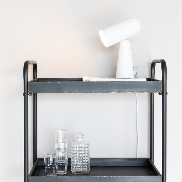 White Label Bílá stolní lampa WLL VESPER