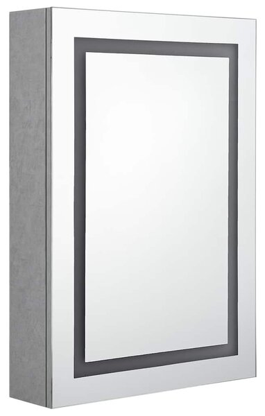 LED koupelnová skříňka se zrcadlem betonově šedá 50x13x70 cm 326488