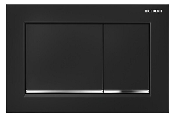 Geberit Omega20 splachovací tlačítko pro WC lesklý chrom-černá 115.080.KM.1