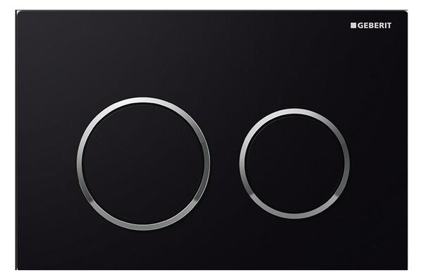 Geberit Omega20 splachovací tlačítko pro WC lesklý chrom-černá 115.085.KM.1